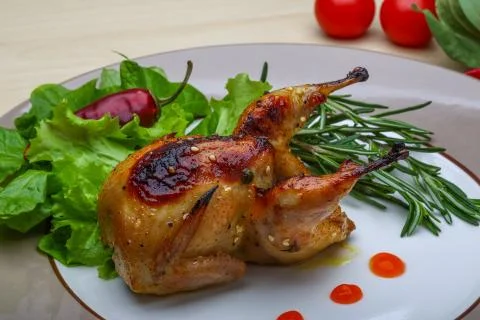 Roasted Quail Stock Photos