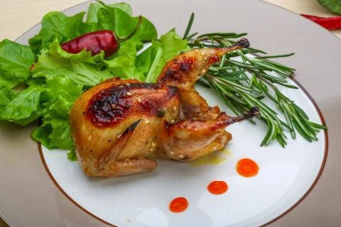 Roasted Quail Stock Photos