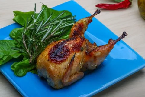 Roasted Quail Stock Photos