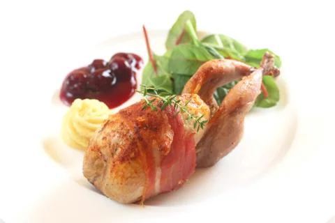 Roasted Quail Stock Photos