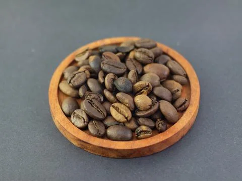 Roasted raw coffee beans Stock Photos