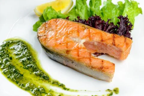 Roasted red fish Stock Photos