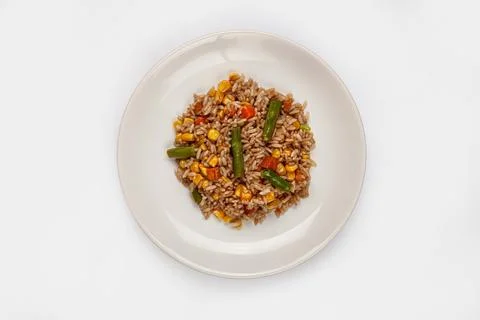 Roasted Rice And Vegetables Stock Photos