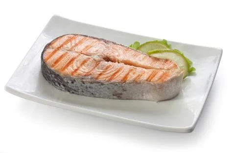 Roasted salmon Stock Photos