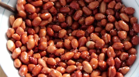 Roasted salted peanuts Stock Footage 56080537