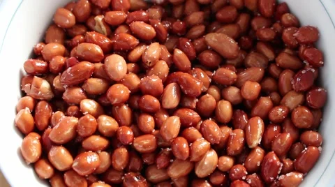Roasted salted peanuts Stock Footage 56080538