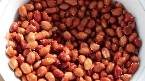 Roasted salted peanuts Stock Footage 56080555