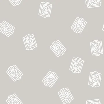 Roasted sausage meat line vector seamless pattern Stock Illustration