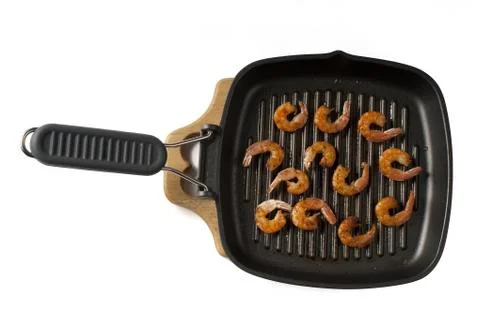 Roasted shrimps Foto stock