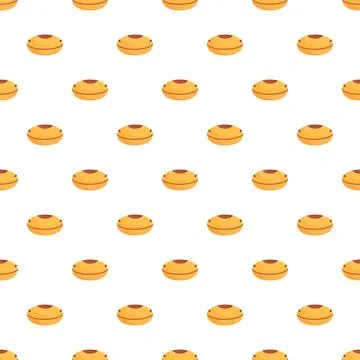 Roasted soybeans flat seamless pattern background Stock Illustration