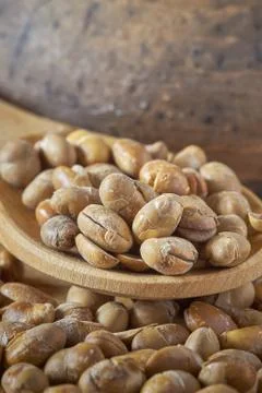 Roasted soybeans (soy nuts) Stock Photos