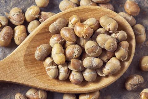 Roasted soybeans (soy nuts) Stock Photos