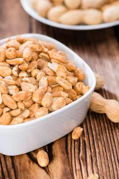Roasted spicy peanuts Stock Photos
