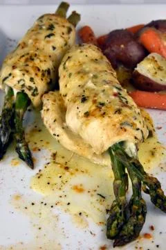 Roasted Stuffed Chicken Breast Stock Photos