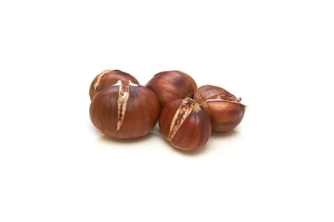 Roasted sweet chestnuts Stock Photos