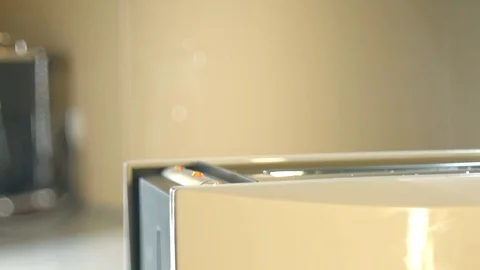Roasted toast bread popping up from toaster machine with smoke Video stock 71102606