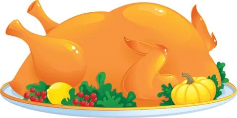 Roasted turkey Stock Illustration