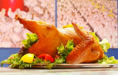 Roasted turkey Stock Photos