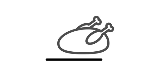 A roasted turkey on a plate, featuring two visible bones, garnished with herb Stock Footage 334853182