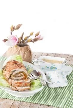 Roasted Turkey Roll Stock Photos