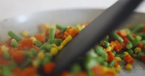 Roasted vegetables close-up. Excellent solution for healthy lifestyle and Stock-Footage 246261789