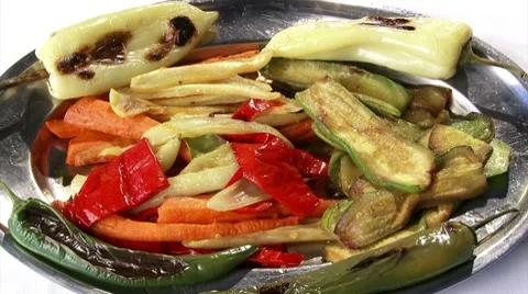 Roasted vegetables Stock Footage 10773015