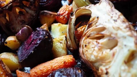 Roasted Vegetables Stock Footage 140406380