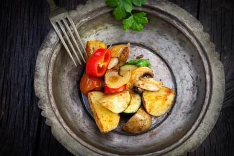 Roasted vegetables Stock Photos