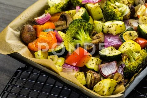 Roasted vegetables Stock Photos