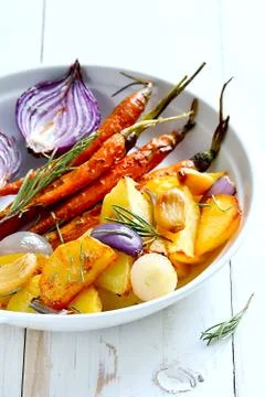 Roasted vegetables Stock Photos