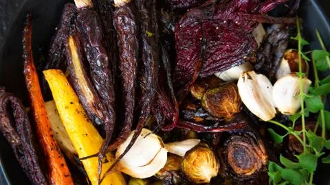 Roasted Vegetables Stock Photos