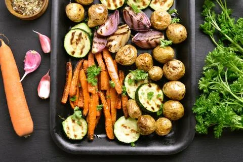 Roasted vegetables Foto stock