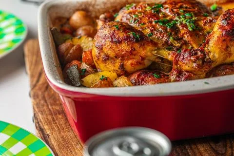 Roasted whole chicken  Stock Photos