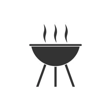 Roaster bbq icon flat Stock Illustration