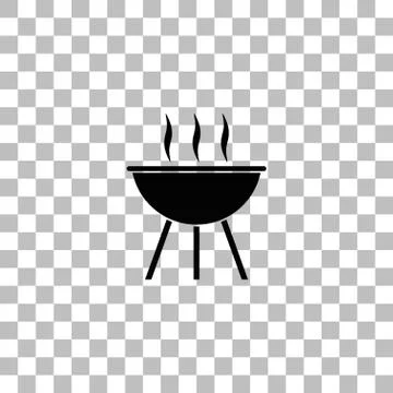 Roaster bbq icon flat Stock Illustration