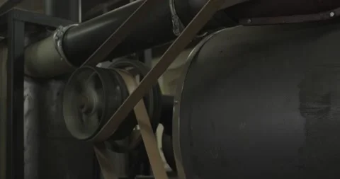 Roaster Motor Bealt Turning Stock Footage 169050470