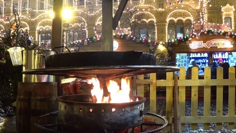 Roaster in Red square in Moscow Stock Footage 83486839