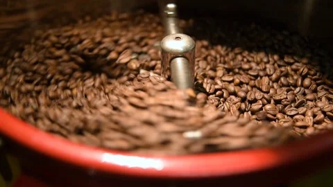 Roaster for roasting coffee. Stock Footage 89673101