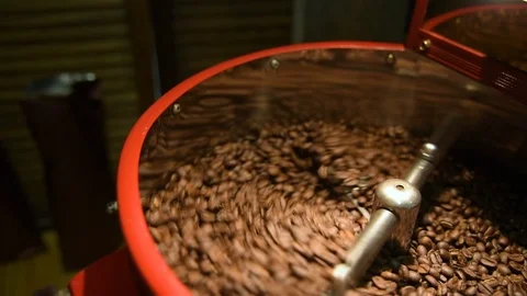 Roaster for roasting coffee. Stock Footage 89673176