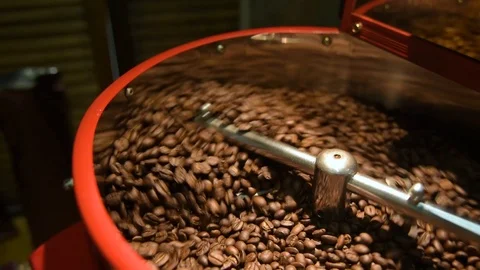 Roaster for roasting coffee. Stock Footage 89673186