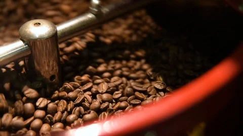 Roaster for roasting coffee. Stock Footage 89673239