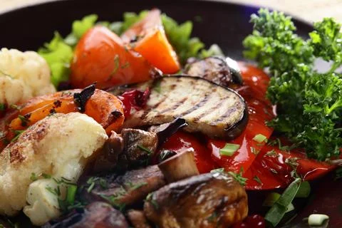 Roaster vegetables Stock Photos
