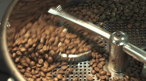 Roasting and mixing coffee at third wave cafe shop Stock Footage 67905285