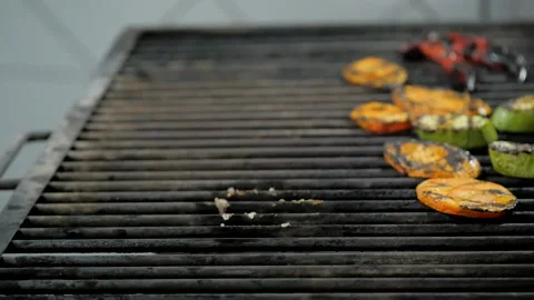 Roasting Beef Meat on the Grill Stock Footage 132169590