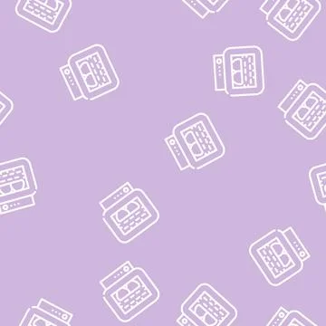Roasting chamber line vector seamless pattern black Stock Illustration