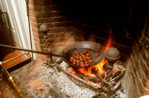 Roasting Chestnuts Stock Photos