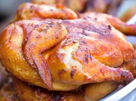 Roasting chicken Foto stock