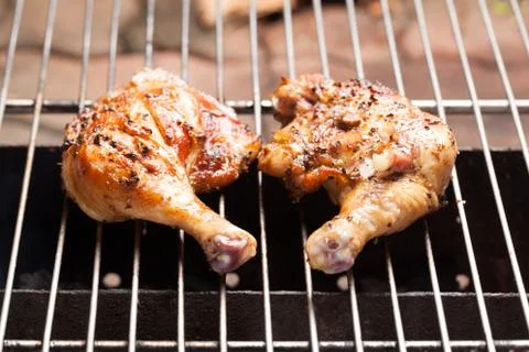 Roasting chicken Stock Photos