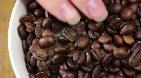 Roasting coffee beans close-up Stock Footage 56709022