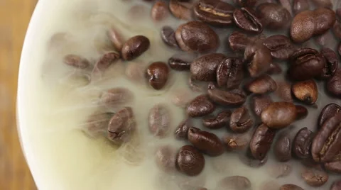 Roasting coffee beans close-up Stock Footage 56709048